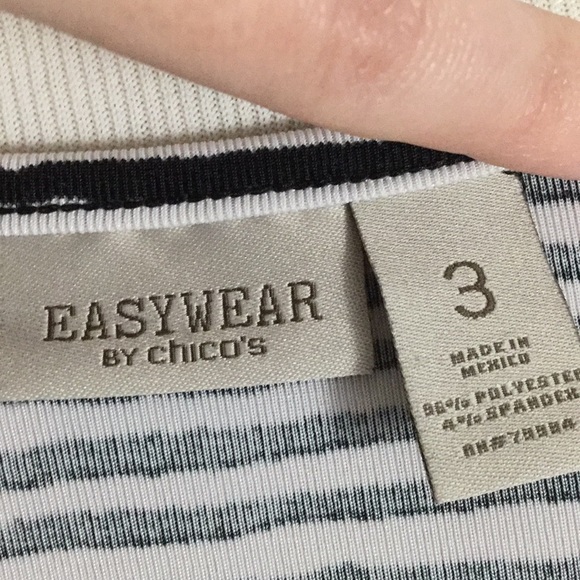 Chico’s b&w striped top - awesome basic - Picture 6 of 7